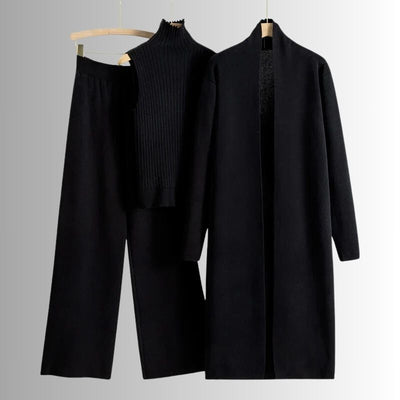Akihiko｜レディース 3点セット ニット（コート・トップス・パンツ）