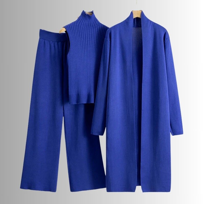 Akihiko｜レディース 3点セット ニット（コート・トップス・パンツ）