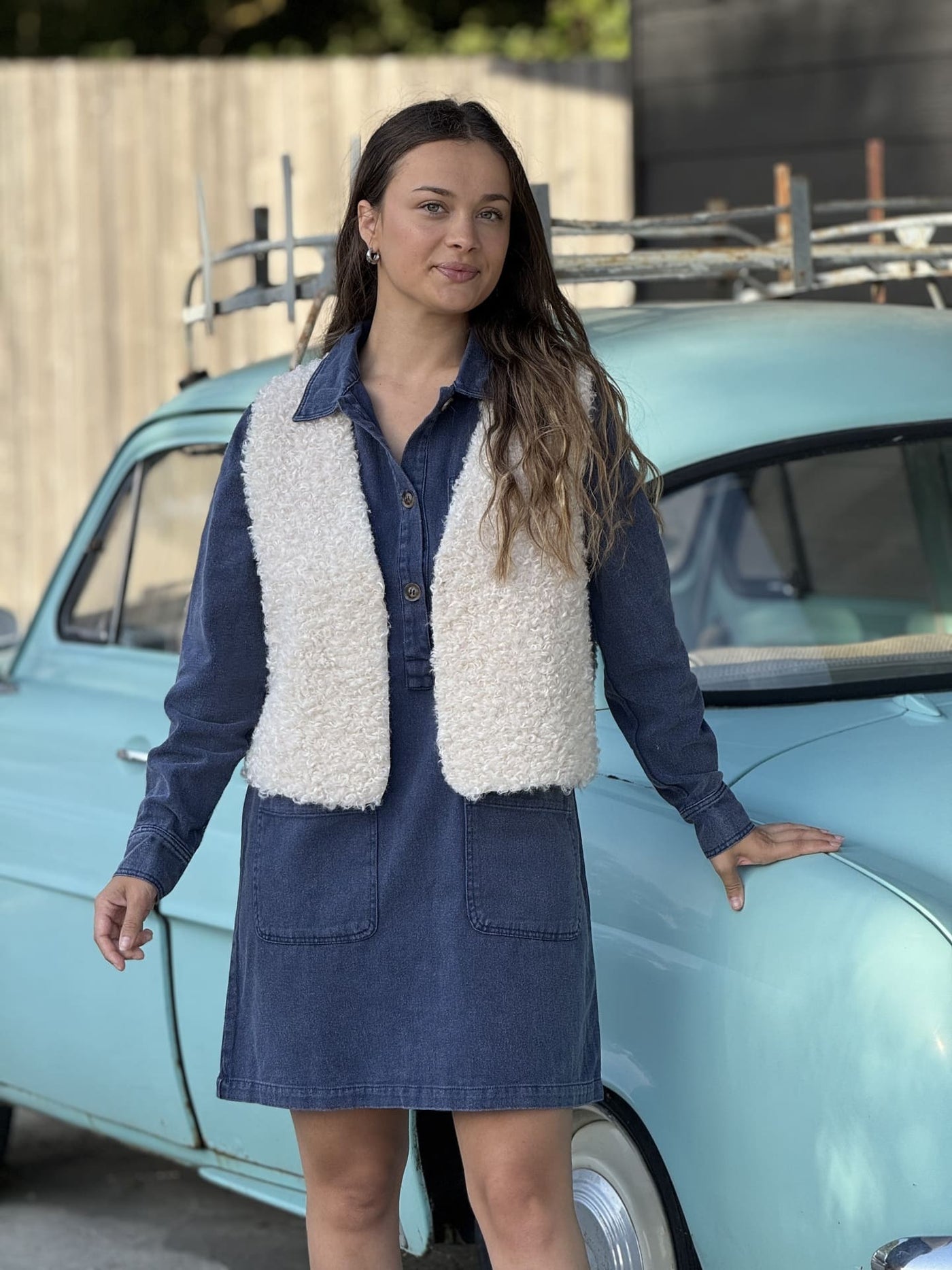 Mayu｜長袖デニムワンピース