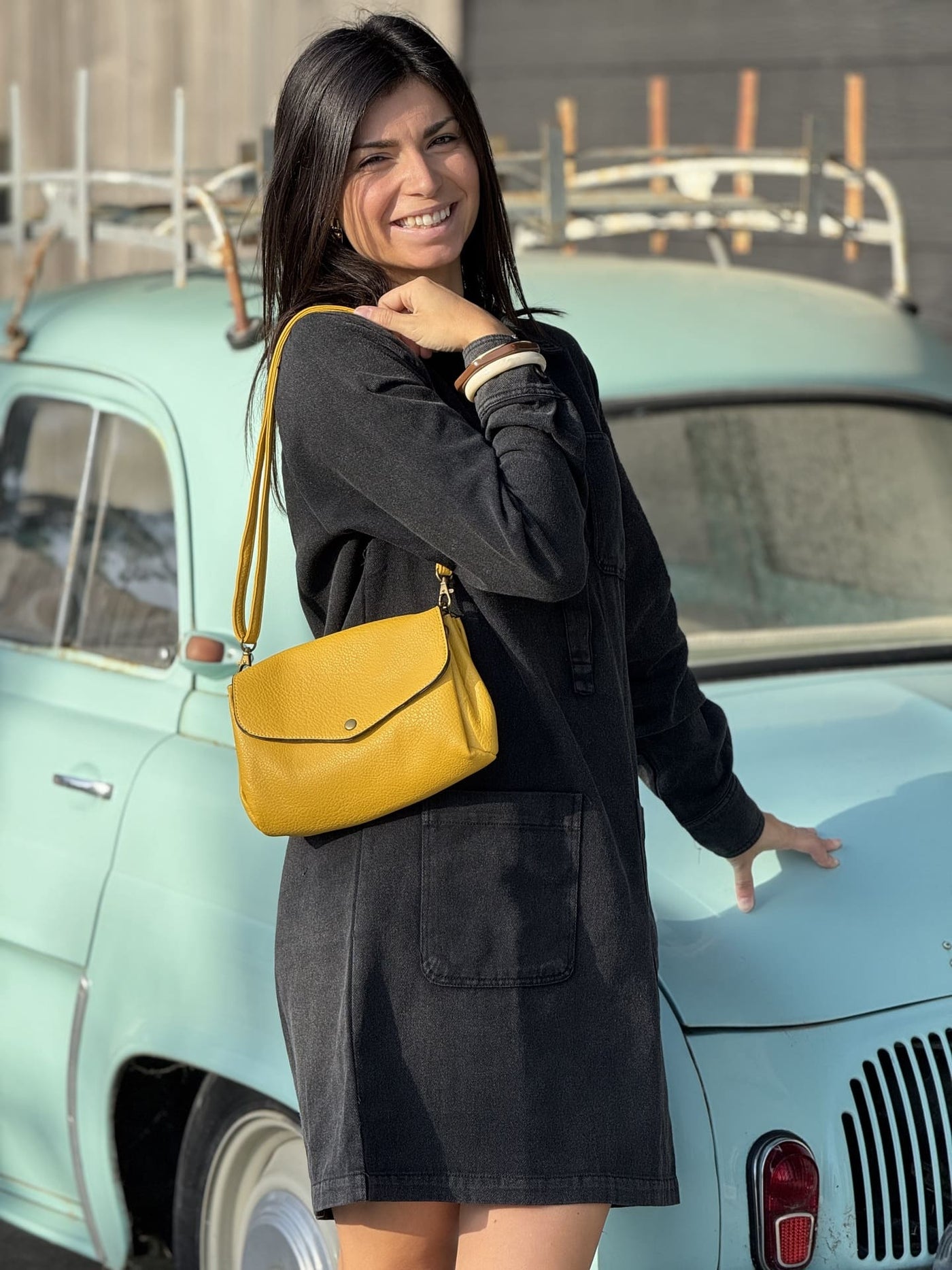 Mayu｜長袖デニムワンピース