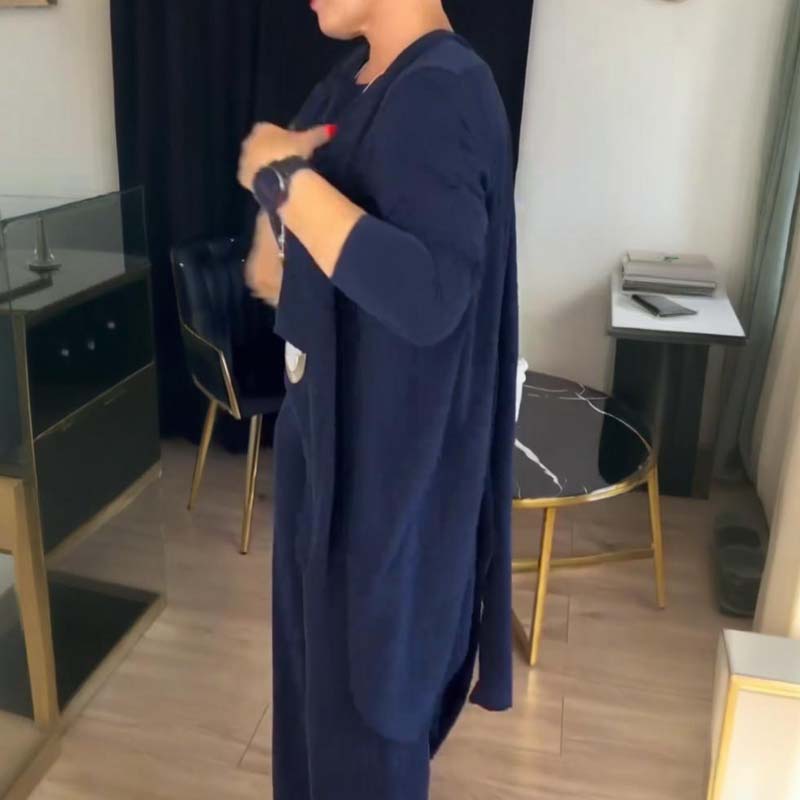 Junko | ロングカーディガン付き3点セット エレガントな快適さと多様なスタイル